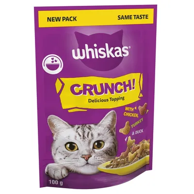 Whiskas Crunch with Chicken, Turkey & Duck - 100g Whiskas Crunch with Chicken, Turkey & Duck - 100g