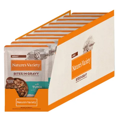 Sparpack: Nature's Variety Bites in Sauce Adult 44 x 85 g - Med tonfisk 