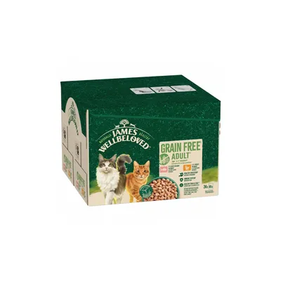 James Wellbeloved Adult Cat Grain-Free Pouches - Turkey & Salmon in Gravy (24 x 85g) James Wellbeloved Adult Cat Grain-Free Pouches - Turkey & Salmon in Gravy (24 x 85g)