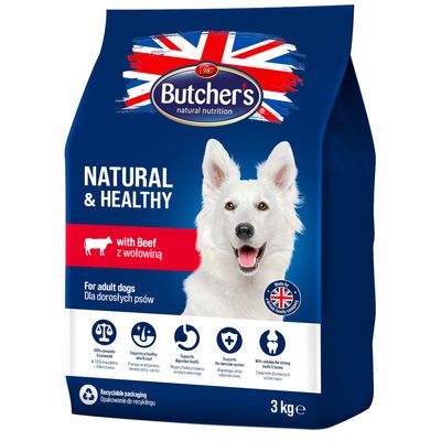 Butcher's Natural & Healthy с говеждо 3 кг