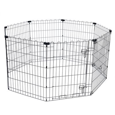 TIAKI Welpenfreilauf aus Metall Größe M: 8 Paneele à B 61 x H 76 cm