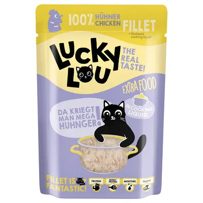 Lucky Lou Extra Food 12 x 70g - Chicken Fillet in broth
