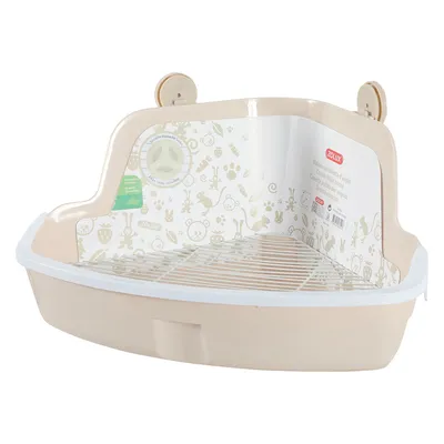 Zolux Ecktoilette für Kleintiere - L 33 x B 42 x H 20,5 cm (Größe L)