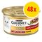 Sparpack: Gourmet Gold Bitar i sås 48 x 85 g Blandpack Kyckling & lever + Lax & kyckling