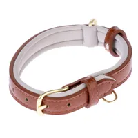 TIAKI Gepolstertes Halsband, braun - Halsumfang ca. 49 - 59 cm (Größe L)