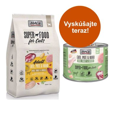 MAC's kombi balenie: 12 x 200g konzerva + 2 x 1,5 kg Superfood granule