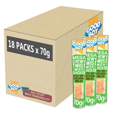 Good Boy Mega Chewy Chicken Twists - 18 x 70g