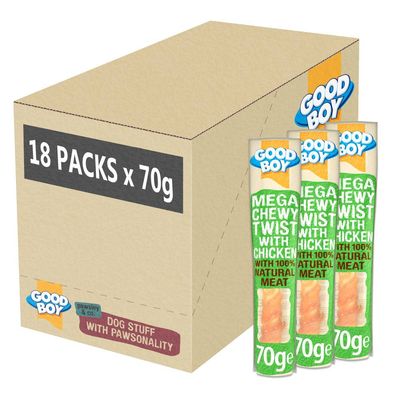 Good Boy Mega Chewy Chicken Twists 18 x 70g