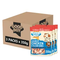 Good Boy Crunchy Chicken & Calcium Bones - 3 x 350g
