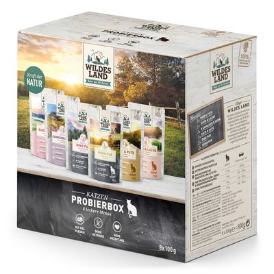 Wildes Land Cat Mixpaket (6 Sorten) 8 x 100 g