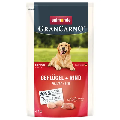 animonda GranCarno Senior Pollame + Manzo Crocchette per cane - 2 x 4 kg