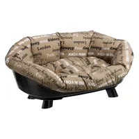 Set Ferplast Hundekorb Siesta Deluxe mit Überzug Sofà - Cities - Set Größe 10: Korb + Überzug + Füße