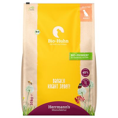 Herrmanns Bio-Huhn mit Bio-Reis & Bio-Erbsen 10 kg