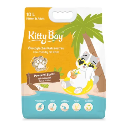 Kitty Bay Ökológiai Macskaalom Pawperol Spritz, Tofu & Manióka, 10 l kölyök- és felnőtt macskáknak. Erős csomósodás, alacsony porképződés, nagy nedvszívó képesség, enyhe szag, 100%-ban ökológiai. Kitty Bay Ökológiai Macskaalom Pawperol Spritz, Tofu & Manióka, 10 l kölyök- és felnőtt macskáknak. Erős csomósodás, alacsony porképződés, nagy nedvszívó képesség, enyhe szag, 100%-ban ökológiai.