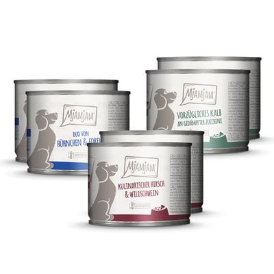 voordeelverpakking MjAMjAM Adult Dog 24 x 200 g - Mix I (3 Soorten)