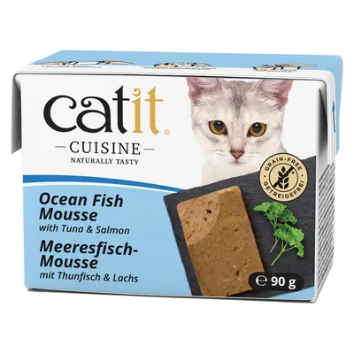 Catit Cuisine μους θαλασσινών με τόνο και σολομό, χωρίς δημητριακά, 90g.
