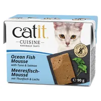 Catit Cuisine Mousse 12 x 90 g - Atún con salmón