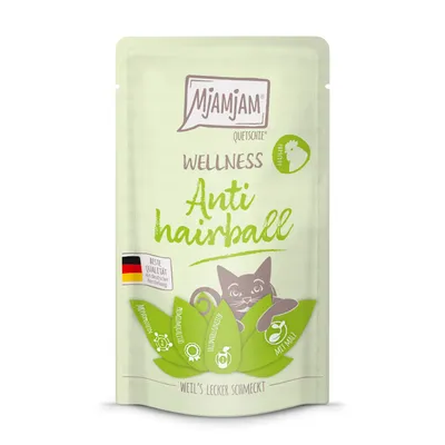 MjAMjAM Wellness 12 x 125 g Kattenvoer - Anti Haarbal - Kip