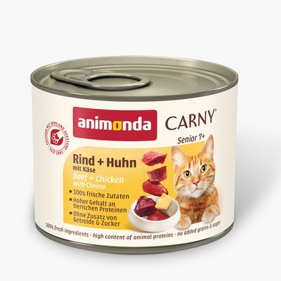 Sparpaket animonda Carny Senior 24 x 200 g Rind, Huhn & Käse