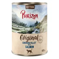 Purizon Original 24 x 400 g - getreidefrei - Kitten: Hühnerfilet mit Lachs