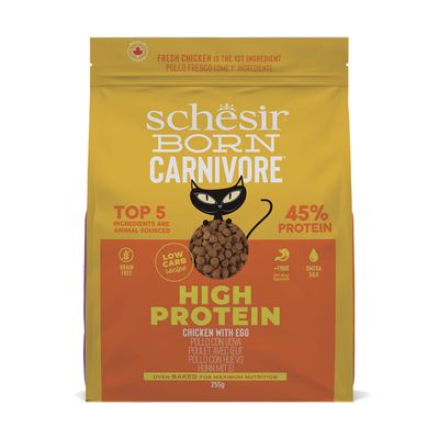 Schesir Born Carnivore High Protein Kip met Ei Dubbelpak : 2 x 255 g