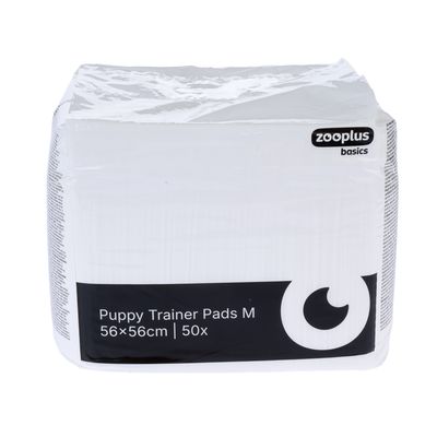 Zooplus Basics Puppy Trainer Pads M, størrelse 56x56 cm, pakke med 50 stk.