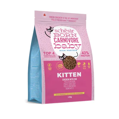 Schesir Born Carnivore Baby High Protein kuřecí s vejcem - výhodné balení: 2 x 1,25 kg