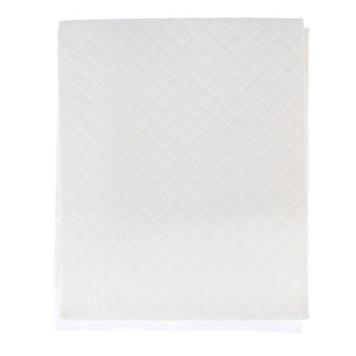 White, square pad with quilted pattern, suitable for various uses.