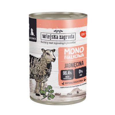 Sparpaket Wiejska Zagroda Dog 24 x 400 g Puppy Lamm