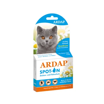 ARDAP Spot-On für Katzen über 4 kg - 3 Pipetten x 0,8 ml