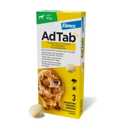 AdTab Comprimés à croquer pour grand chien (11 à 22 kg) - 3 comprimés