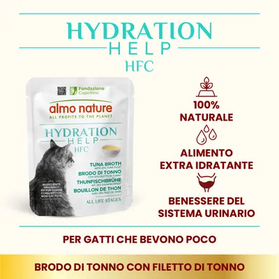 Almo Nature HFC Hydration Help 6 x 50 g per gatti - Latte di Capra