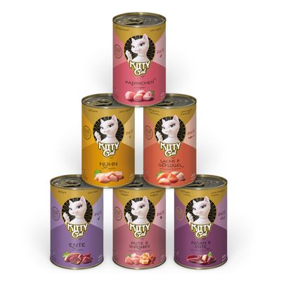 Økonomipakke: 24 x 400 g KITTY Cat Adult Pâté Mix II (6 varianter)