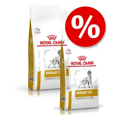 Royal Canin Urinary S/O Moderate Calorie kutyatáp csomag, akciós százalékjelzéssel a képen