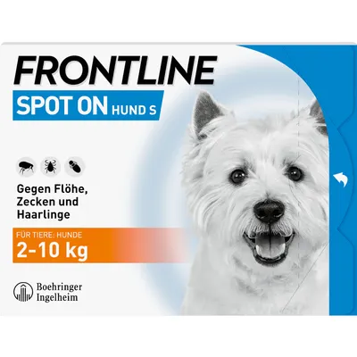 Frontline® Spot on Hund S - 3 Pipetten x 0,67 ml Frontline® Spot on Hund S - 3 Pipetten x 0,67 ml