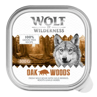 Икономична опаковка: Wolf of Wilderness Adult Single Protein 24 x 300 г в тарелки - Oak Woods - глиганско