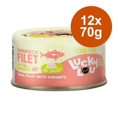 Lucky Lou filetto di tonno con gamberetti in gelatina, Extra Food, 12x70g.