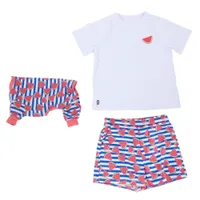 TIAKI Pet & Parent Pyjama im Partnerlook, Melone - Pyjama für Hundeeltern Größe S + passendes Hundeshirt Rückenlänge 55 cm