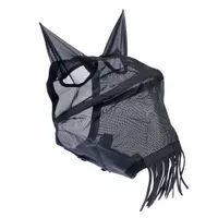 Maschera antimosche Nomad Tales con protezione per orecchie e froge - nero - Pony