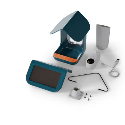 Bird Buddy Smart inteligentny karmnik dla ptaków, z dachem solarnym - Dł. 16 x szer. 17,5 x wys. 23 cm Bird Buddy Smart inteligentny karmnik dla ptaków, z dachem solarnym - Dł. 16 x szer. 17,5 x wys. 23 cm