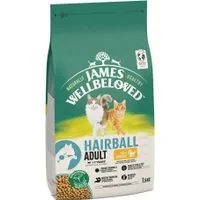 James Wellbeloved Adult Cat Hairball Hypoallergenic Turkey & Rice - 1.5kg