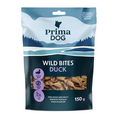 PrimaDog Wild Bites Soft Snack Ente & Sonnenhut (150 g)