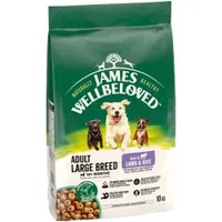 James Wellbeloved Adult Large Breed Hypoallergenic agneau, riz pour chien - 10 kg