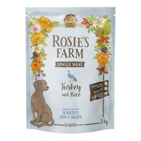 Rosie's Farm Single Meat Senior Tacchino con riso Crocchette per cane - 1 kg