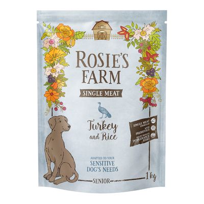 Rosie's Farm Single Meat Senior kalkun med ris 1 kg