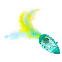 Souris à chat TIAKI avec boule d'herbe et plumes – 1 pièce