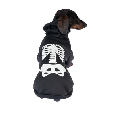 TIAKI Leuchtender Skelett-Hoodie für Hunde