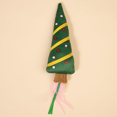 TIAKI Katzenspielzeug Weihnachtsbaum mit Bändchen
