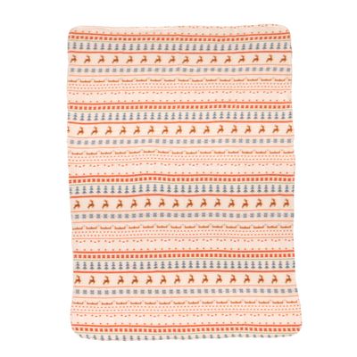 TIAKI przytulny koc z nordyckim, zimowym wzorem Rozmiar M: dł. x szer.: 140 x 97 cm