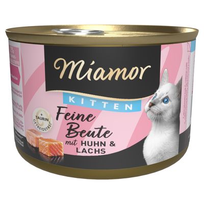 Paquet économique Miamor Proies fines 24 x 185 g chaton poulet, saumon